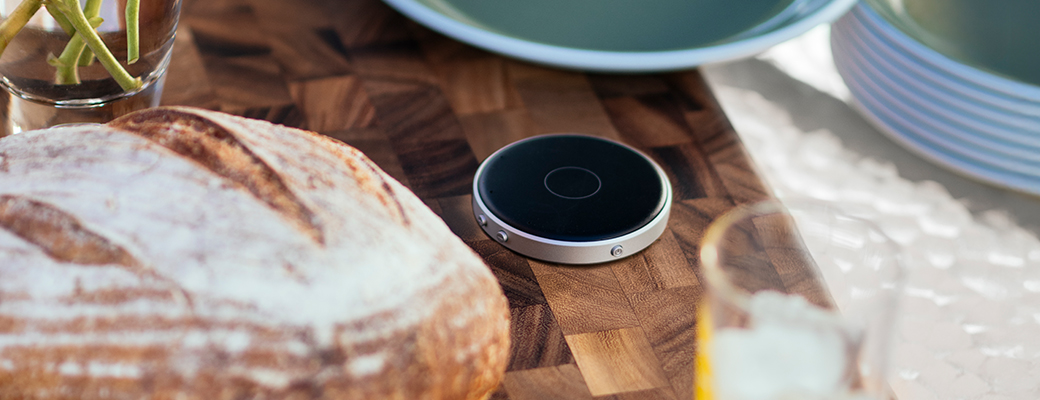 Image of a Table Microphone sitting on a kitchen surface